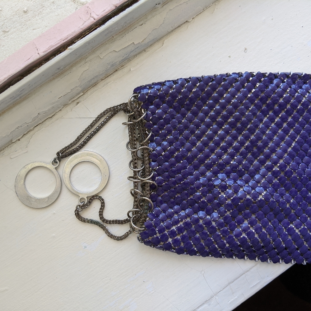 RARE Vintage Chain Drawstring Purse Bag - Picture 2 of 6